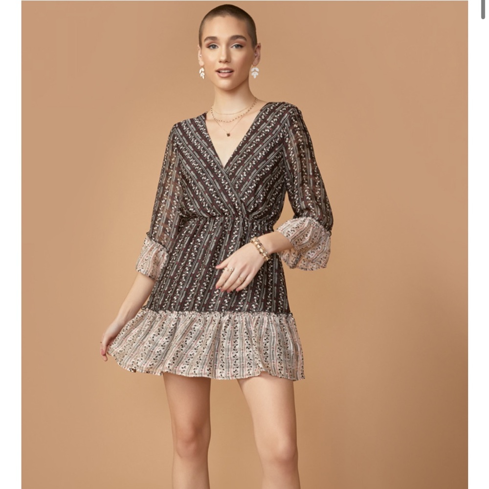Francesca’s Collection- Quinn Surplice Mini Dress